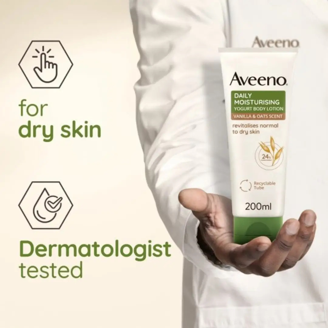 AVEENO® DAILY MOISTURISING YOGURT BODY CREAM VANILLA & OAT- 200ml_img_1