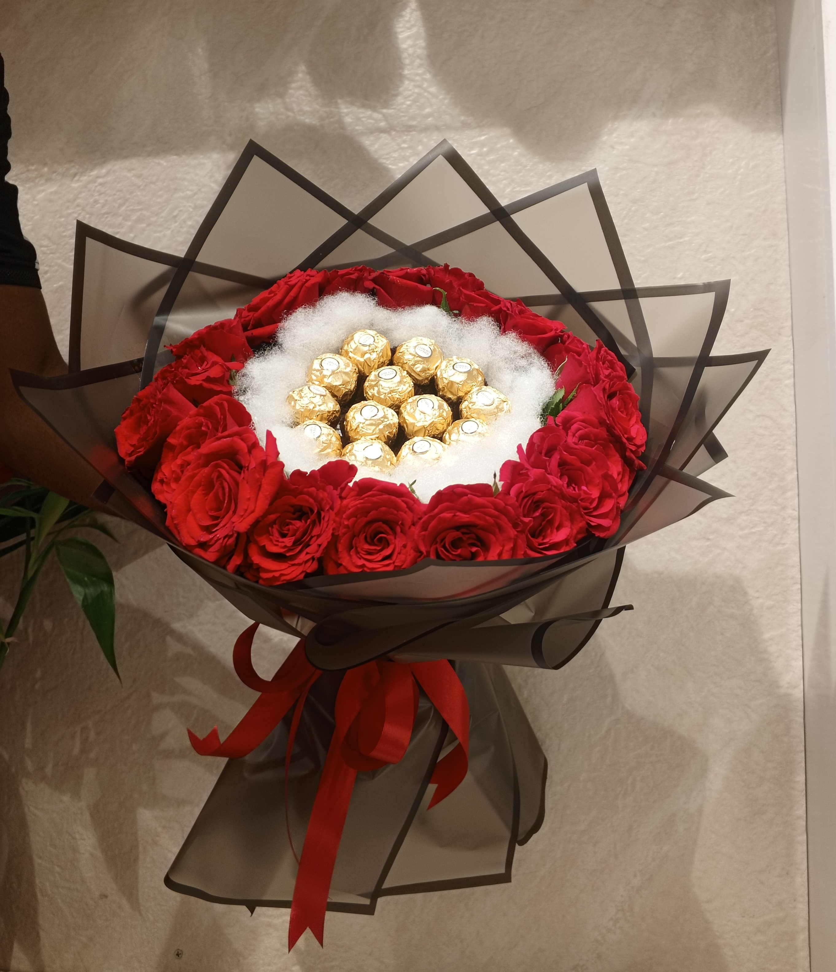 Chocolates Within flowers bouquet