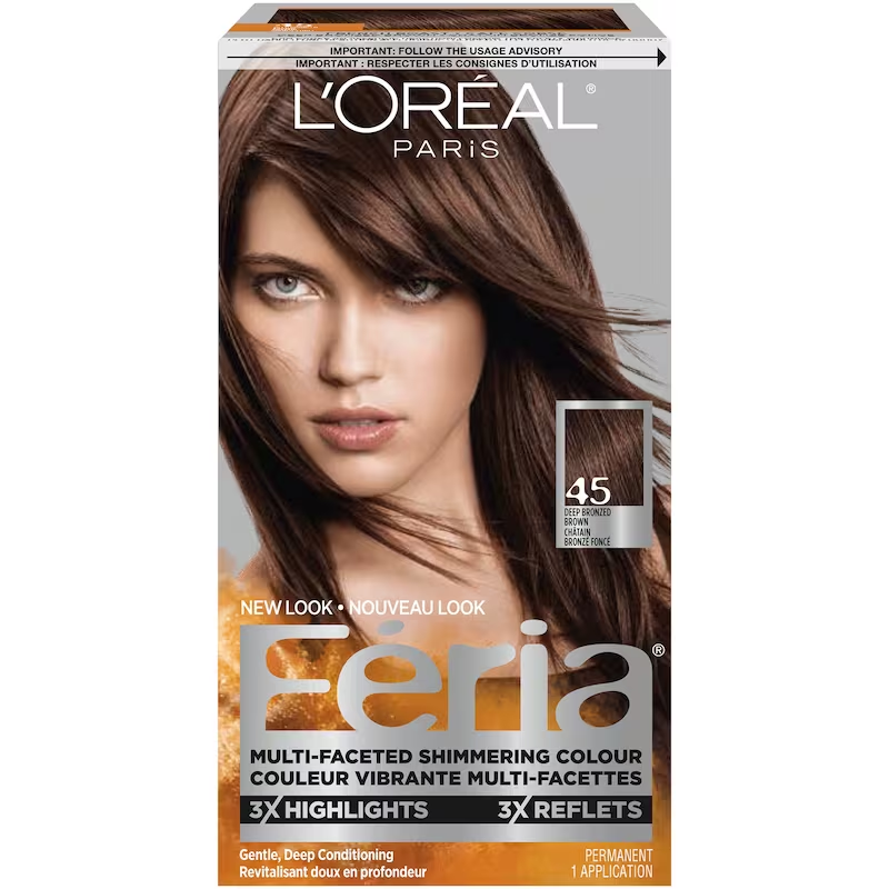 L'Oreal Feria Hair Colour 45 Deep Bronzed Brown_img_0