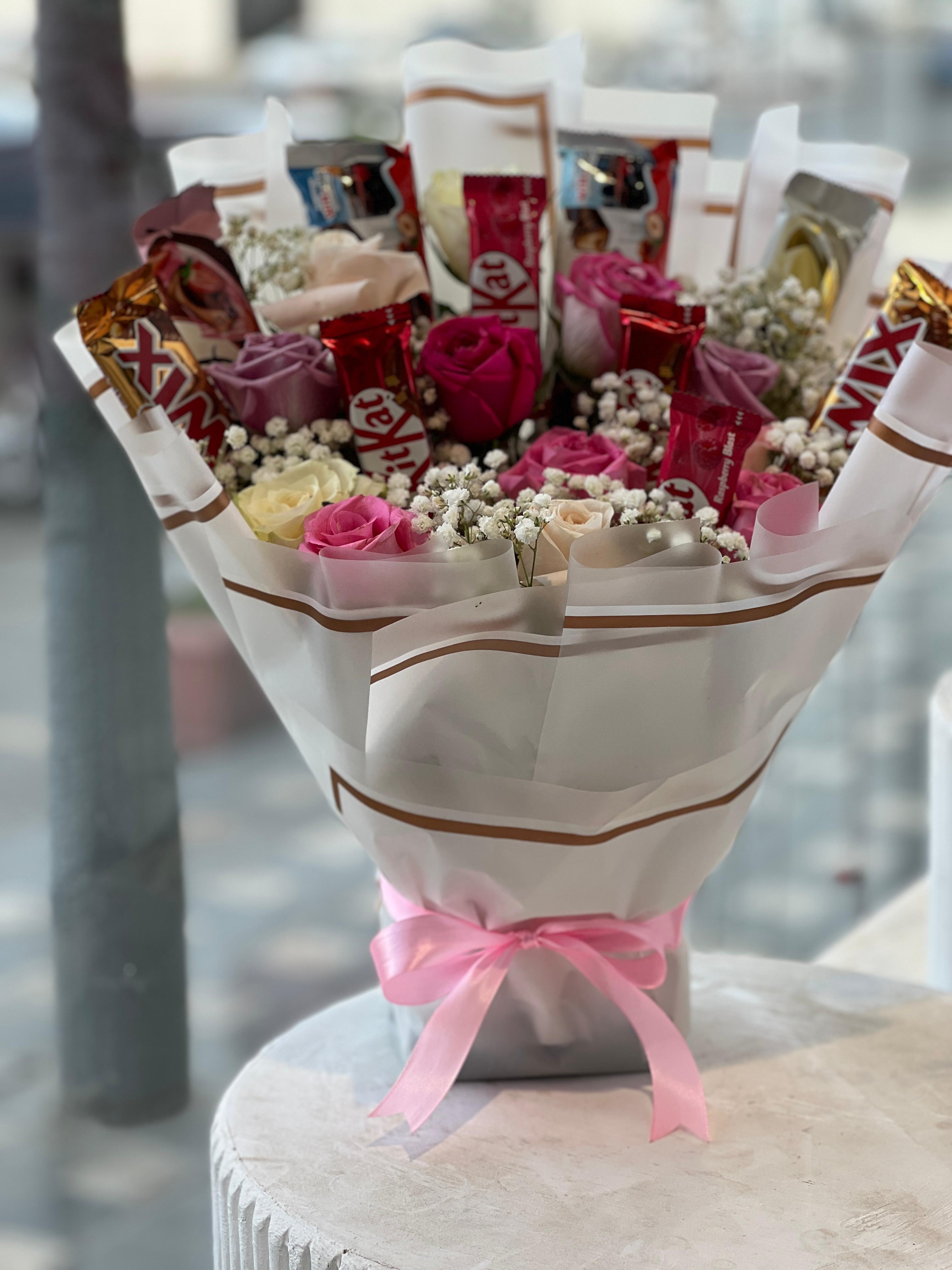 Chocolates in flowers bouquet_img_1