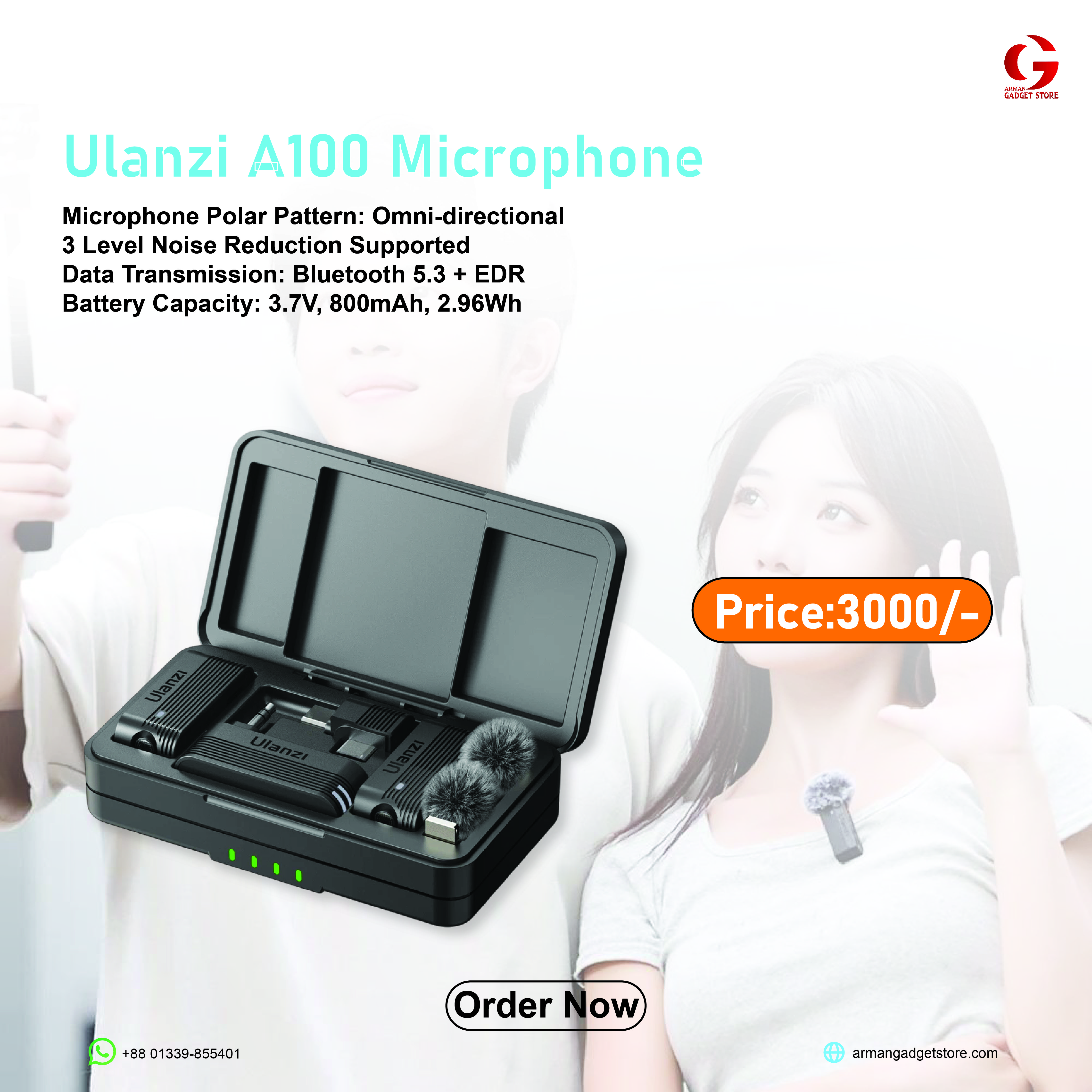 ULANZI A100 Wireless Microphone