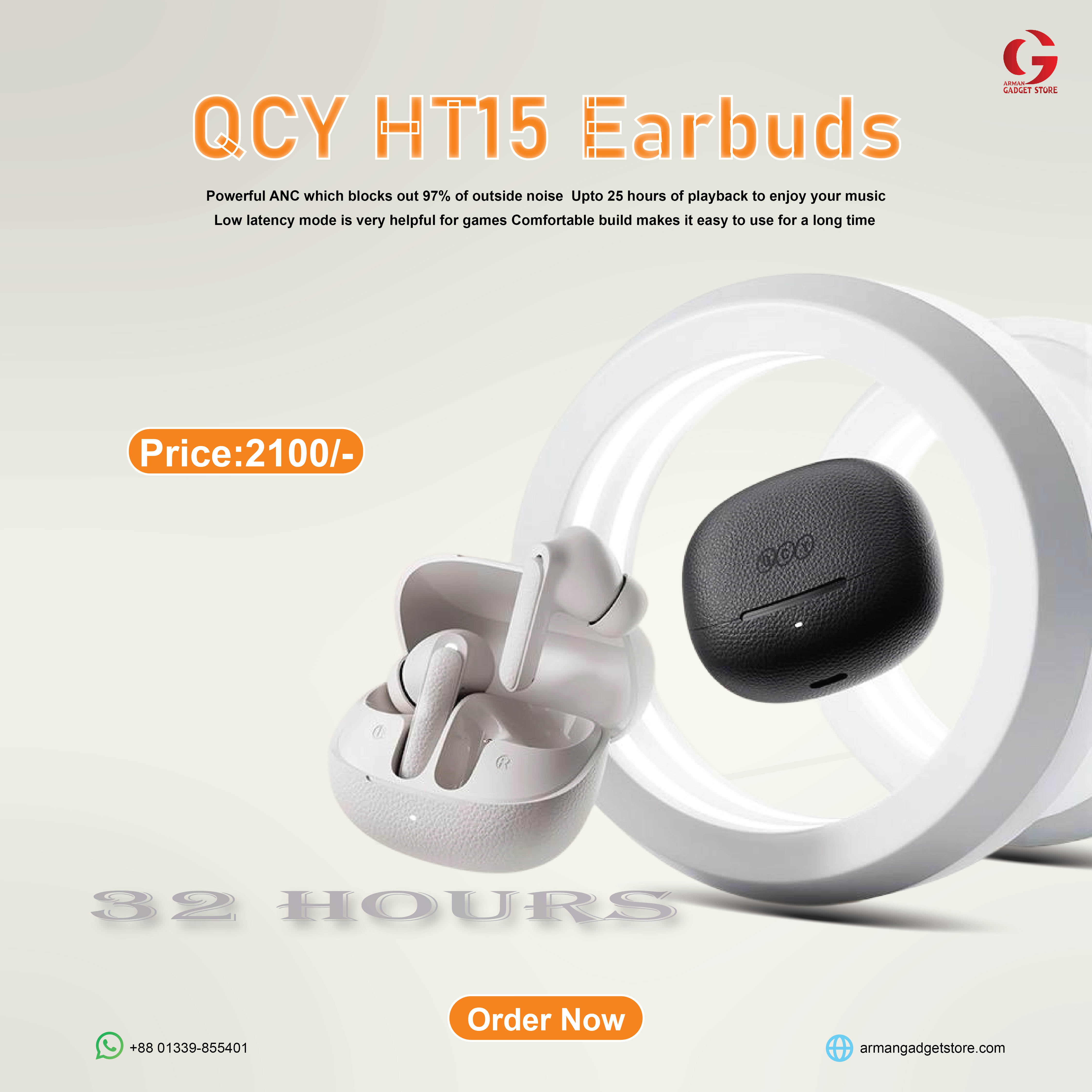 QCY HT15 Adaptive ANC True Wireless Earbuds – 45 dB Hybrid Noise Cancellation_img_0