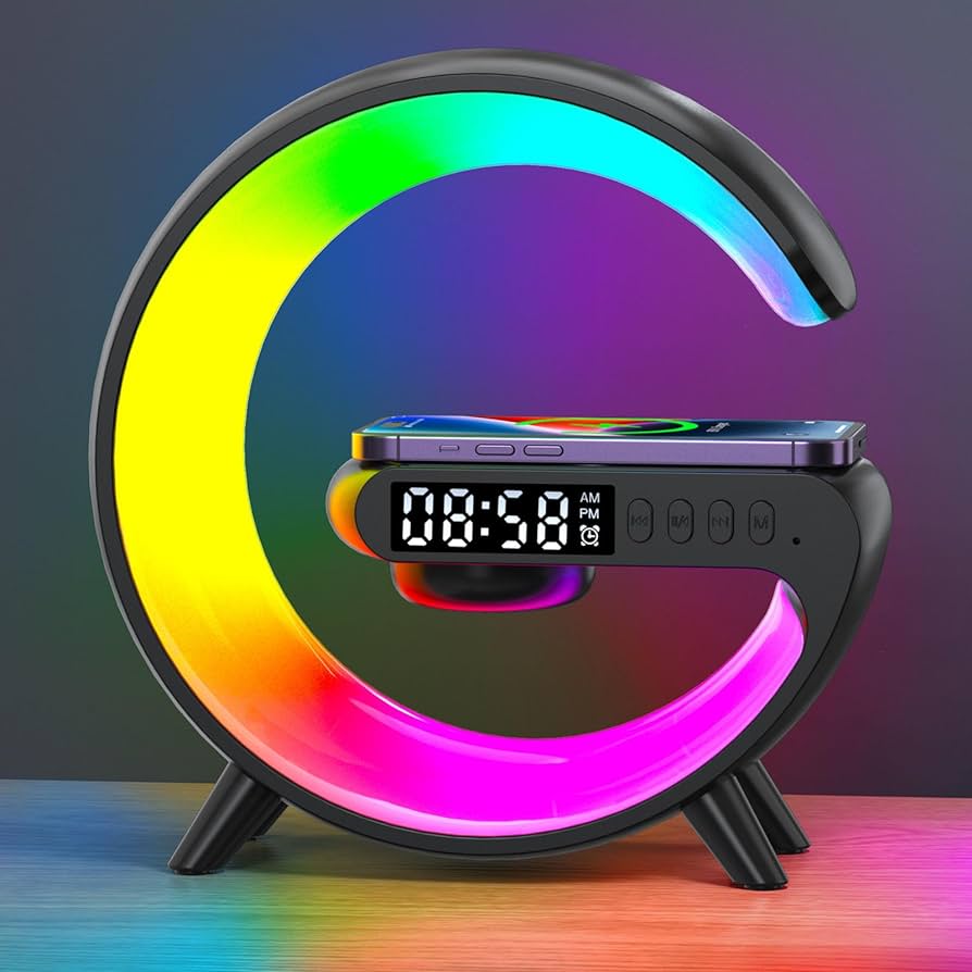 G Shape 5 In 1 Smart Wireless RGB Charger Table Lamp_img_2