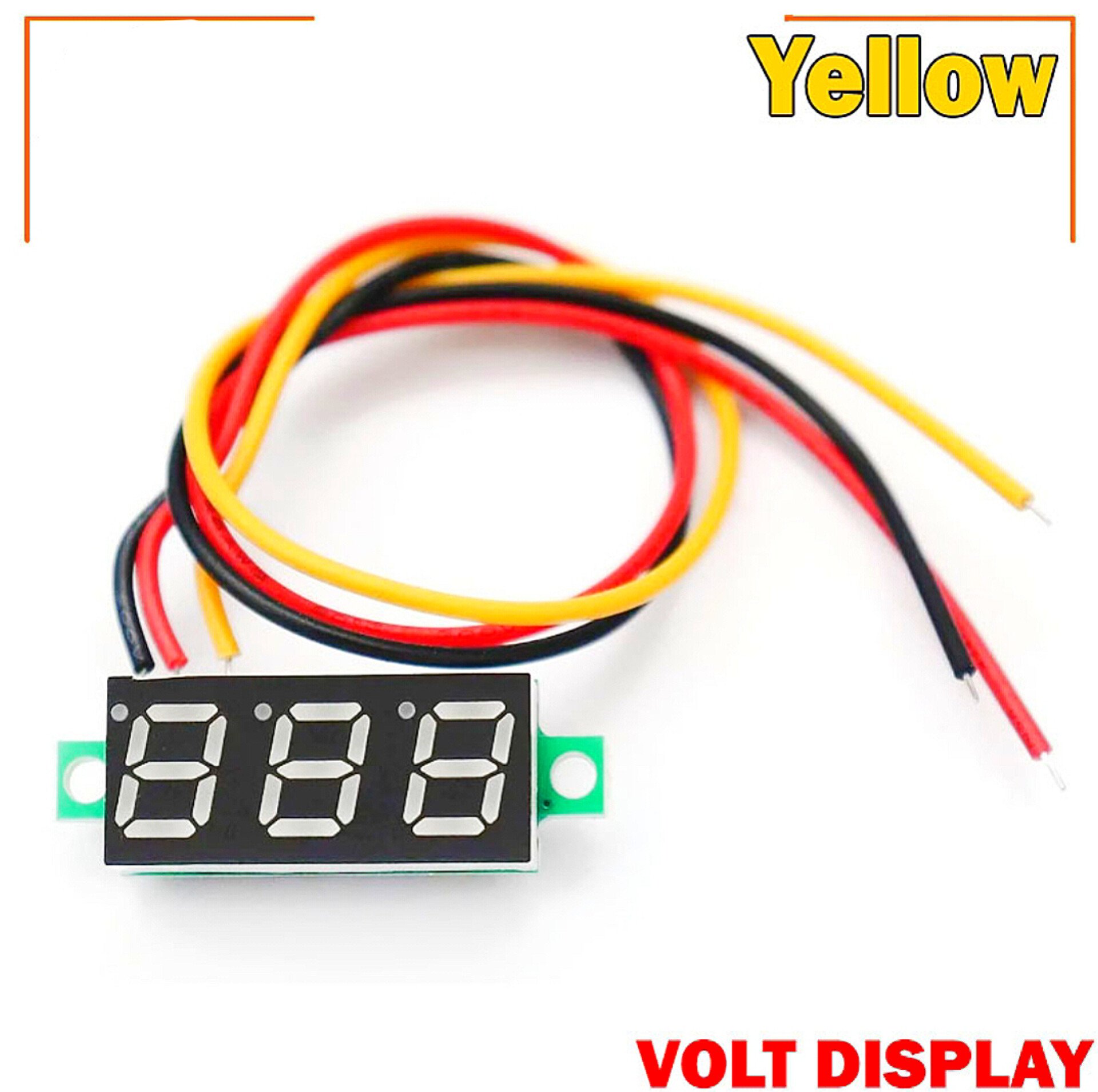 LED Display Mini 0.28 inch DC 0 -100V Digital Voltmeter 100V Volt Panel Indicator Monitor Voltage Meter-1PCS - Compact Digital Voltmeter -Yellow_img_3