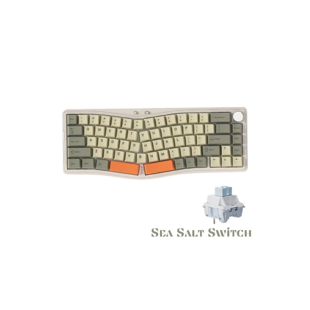 (Sold Out) Ajazz AKS068 Pro Alice Layout VIA Triple-Mode Mechanical Keyboard (Sea Salt switch)