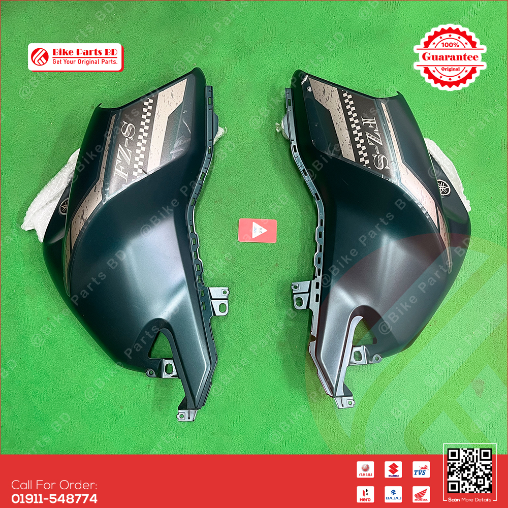 Tanky Box for Yamaha FZS V3 (Vintage Green) bike. thumbnail 2