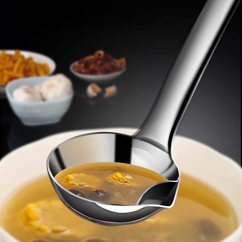 1 pcs Stainless Steel Oil Strainer Spoon – Fat Separator & Oil Filtering Ladle for Clear Soup | Price in BD_img_1