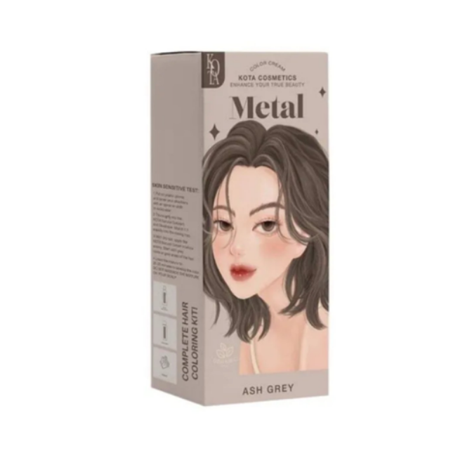 Kota Cosmetics Hair Color Cream Metal - Ash Grey_img_0