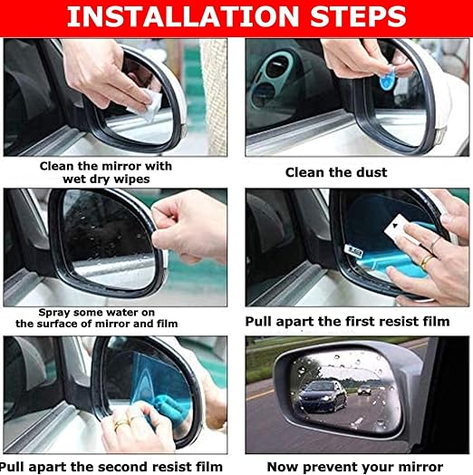 2-Pack Car Rearview Mirror Film – Rainproof, Waterproof, Anti-Fog Nano Coating for Clear Vision_img_7