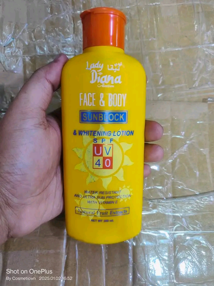 Lady Diana face and body Sunblock & Whitening Lotion 200 ml_img_4