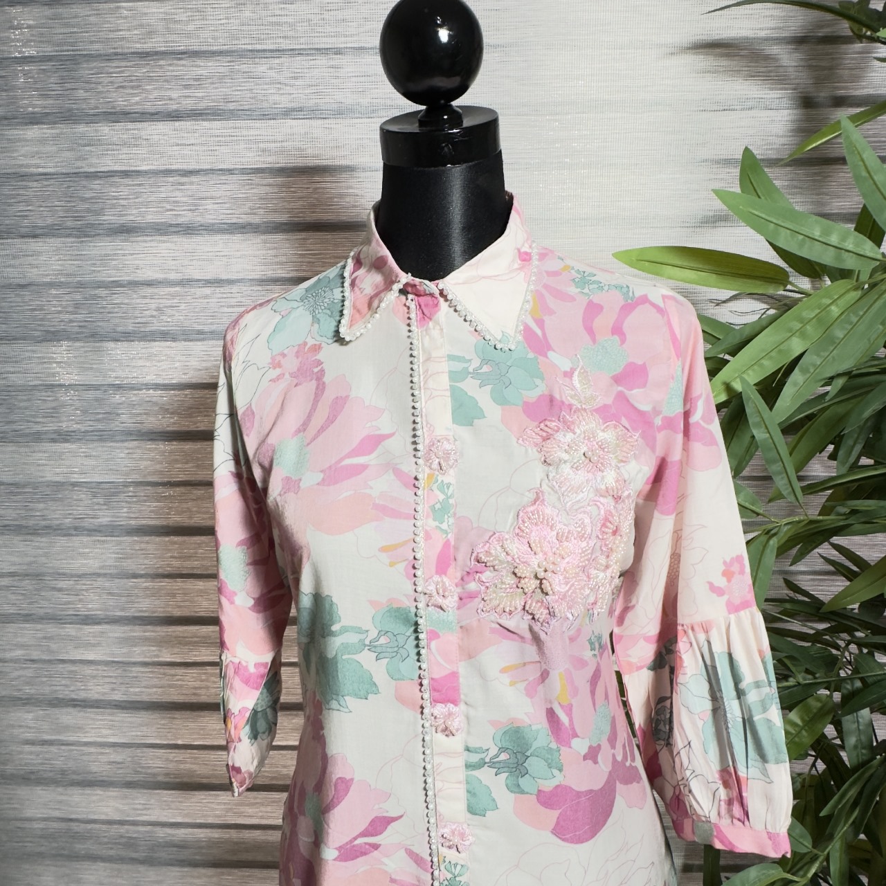 Blush Bloom Floral Shirt Dress Cord Set - Image 2