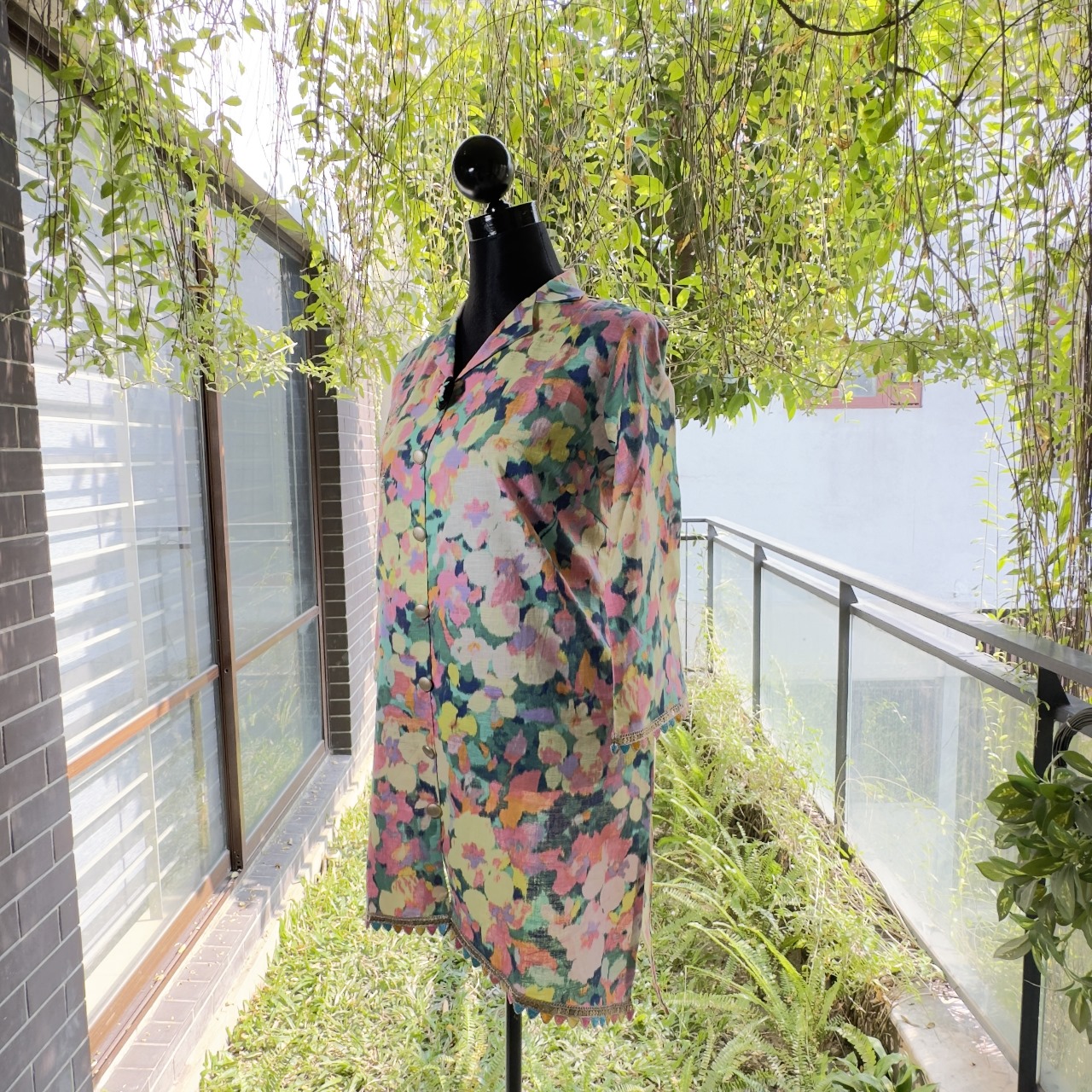 Pastel Floral Button-Down Tunic - Image 3