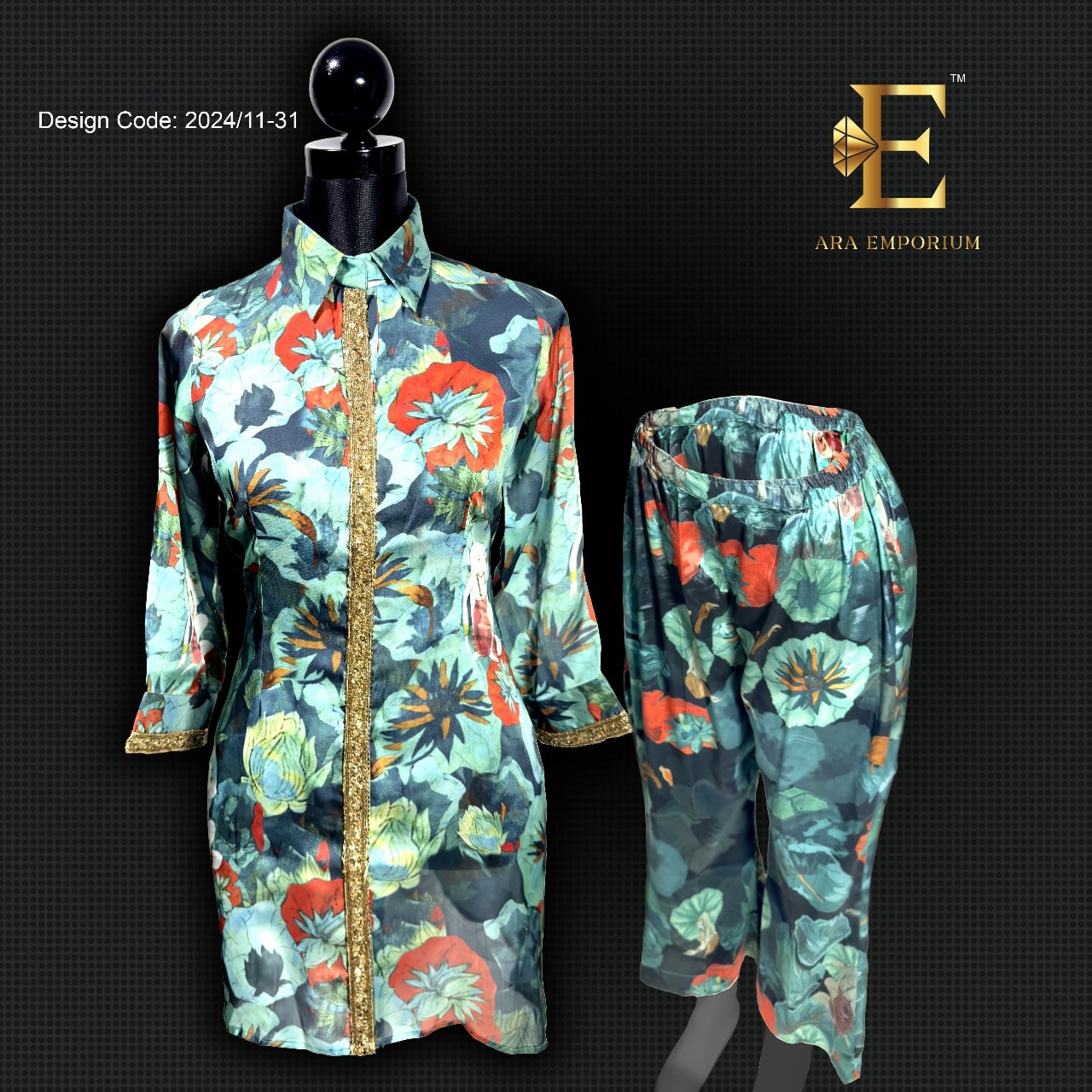 Botanic Bloom Luxe Cord Set – by Ara Emporium - Image 1