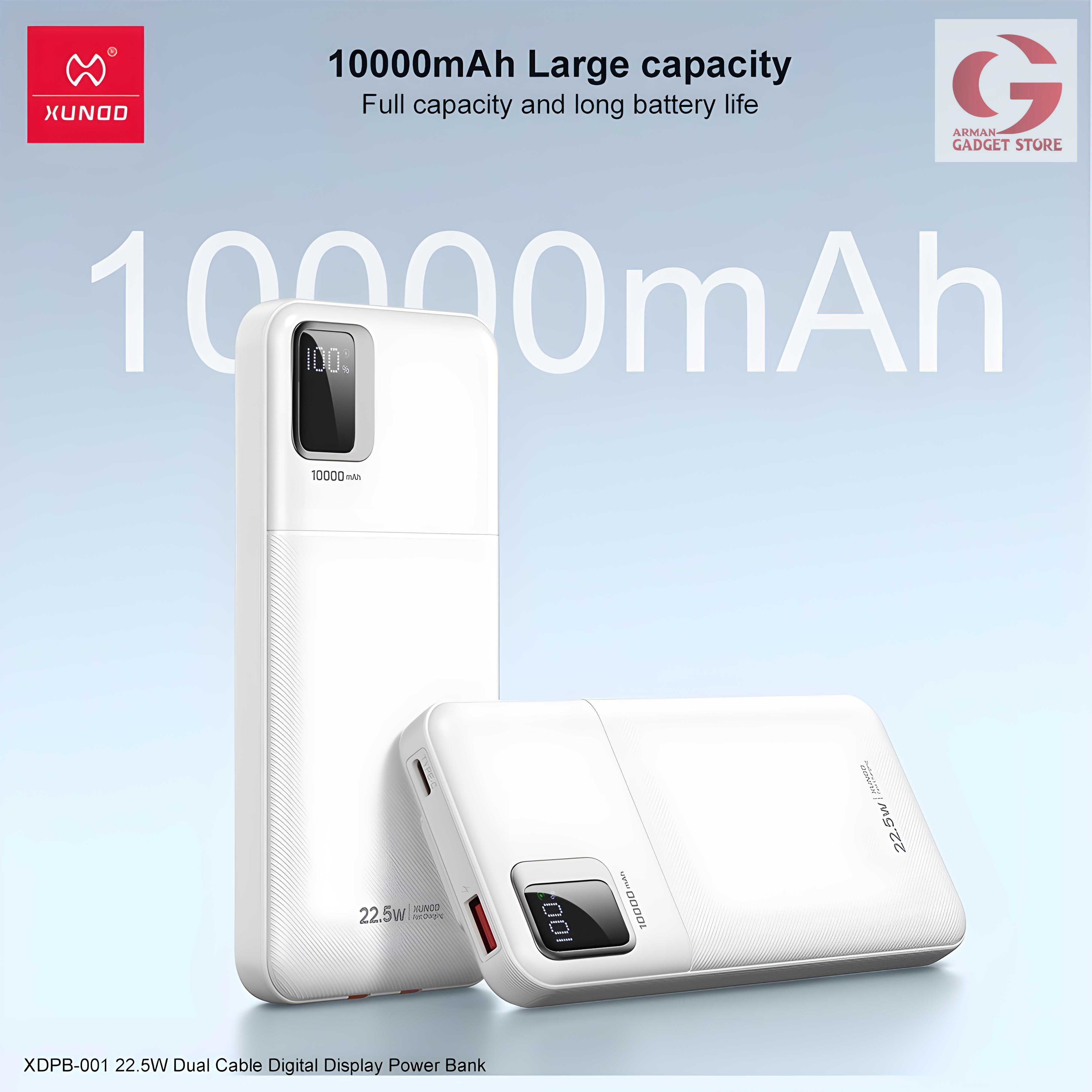 XUNDD XDPB‑001 22.5 W 10 000 mAh Digital Display Fast‑Charging Power Bank_img_5