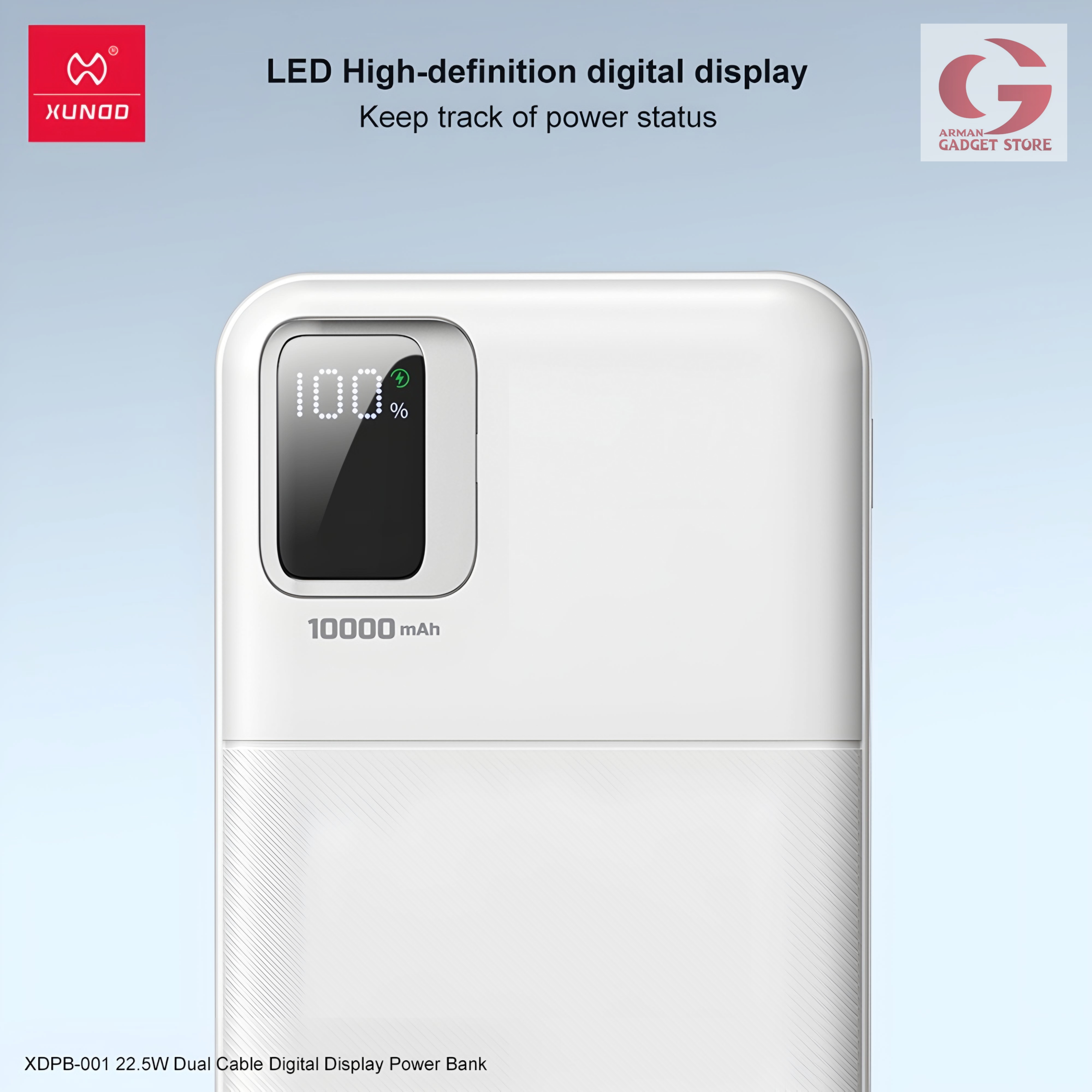 XUNDD XDPB‑001 22.5 W 10 000 mAh Digital Display Fast‑Charging Power Bank_img_6