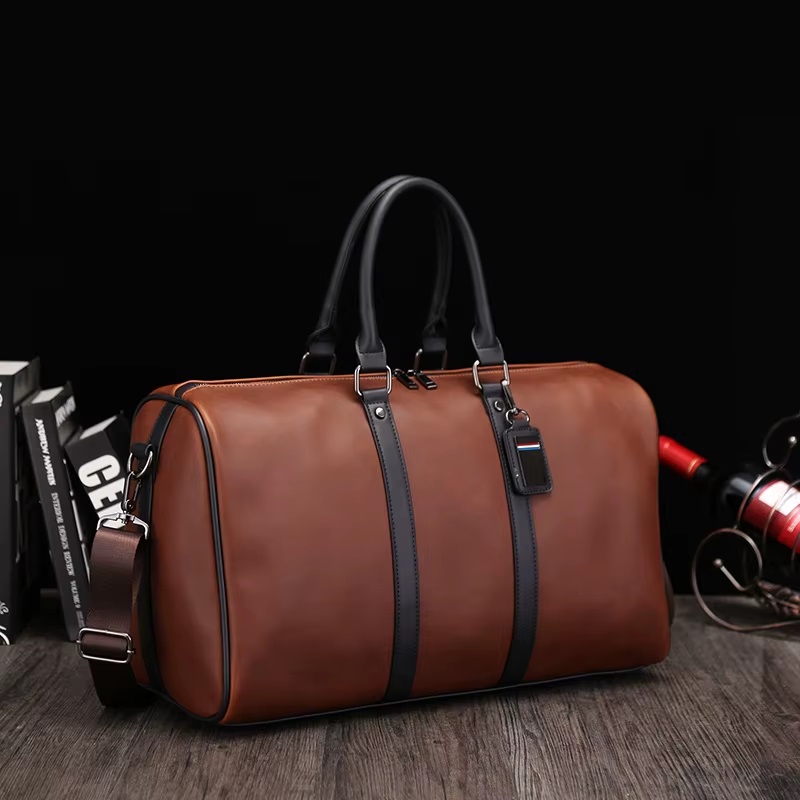 Men’s Large Leather Crossbody Travel Bag – Big Capacity Weekend Tote & Carry-On Duffel | Price in BD_img_2