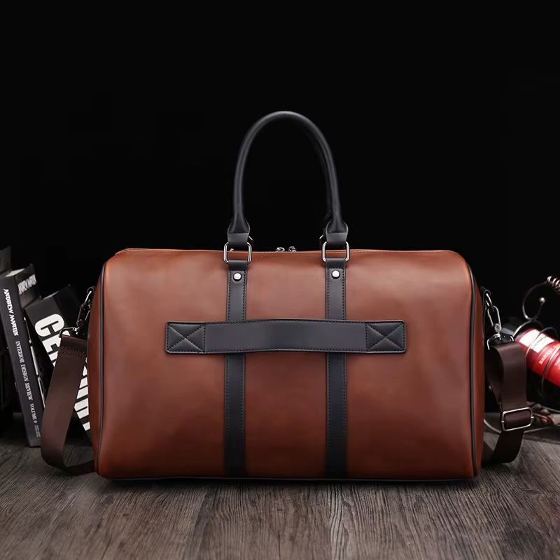 Men’s Large Leather Crossbody Travel Bag – Big Capacity Weekend Tote & Carry-On Duffel | Price in BD_img_3