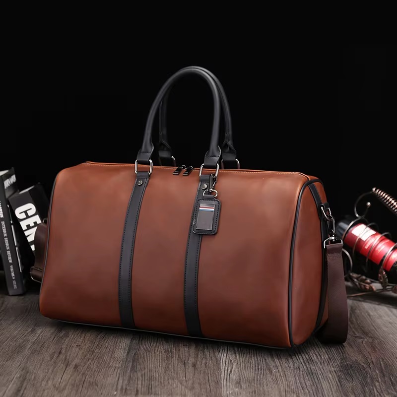 Men’s Large Leather Crossbody Travel Bag – Big Capacity Weekend Tote & Carry-On Duffel | Price in BD_img_4