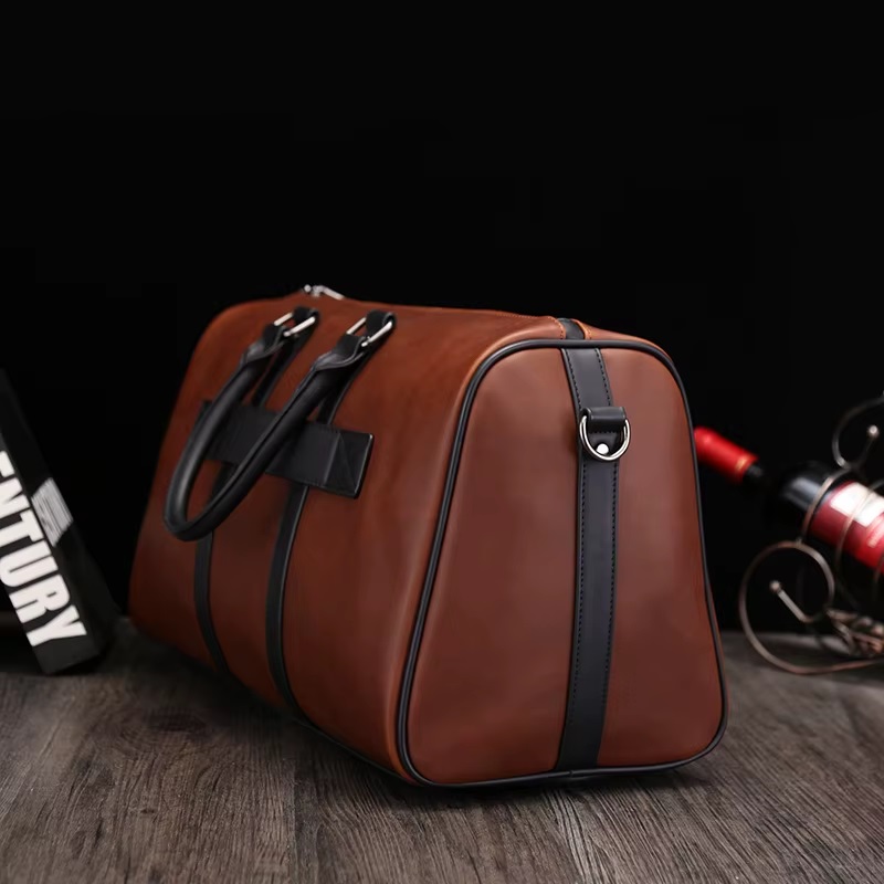 Men’s Large Leather Crossbody Travel Bag – Big Capacity Weekend Tote & Carry-On Duffel | Price in BD_img_9