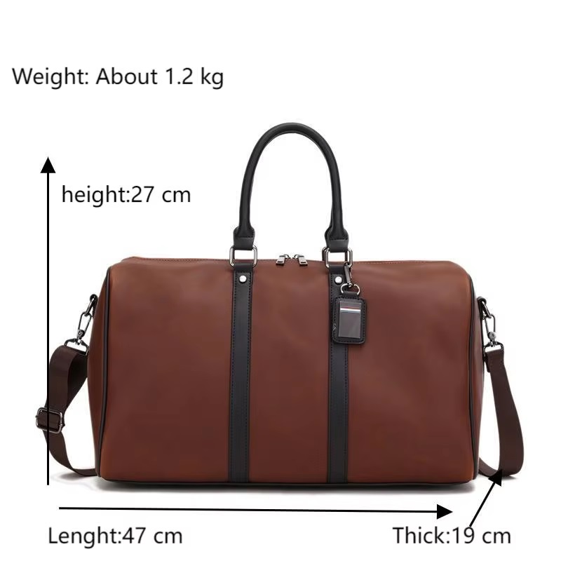 Men’s Large Leather Crossbody Travel Bag – Big Capacity Weekend Tote & Carry-On Duffel | Price in BD_img_12