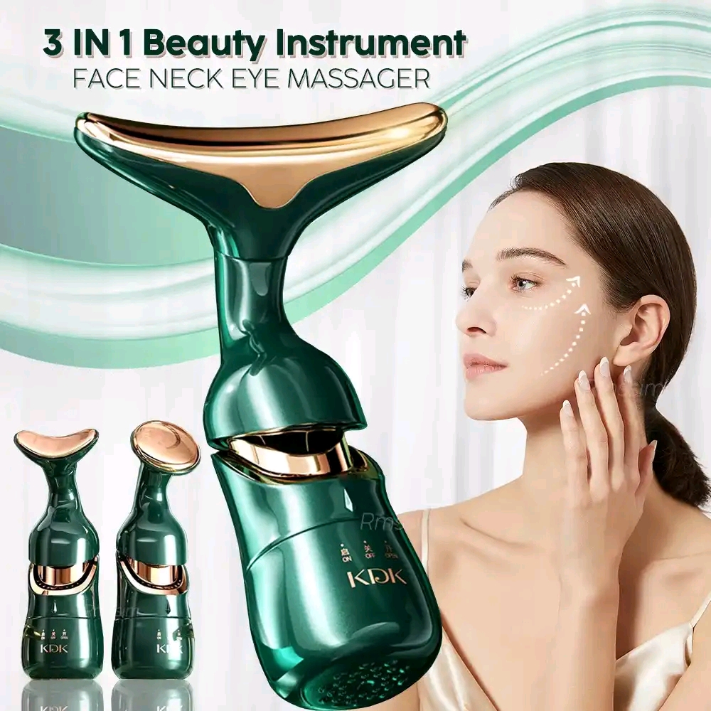 3 In 1 Face Massager Neck Facial Eye Massage Introducer Rejuvenation Beauty Aging Anti Microcurrent Skin Care Device._img_1