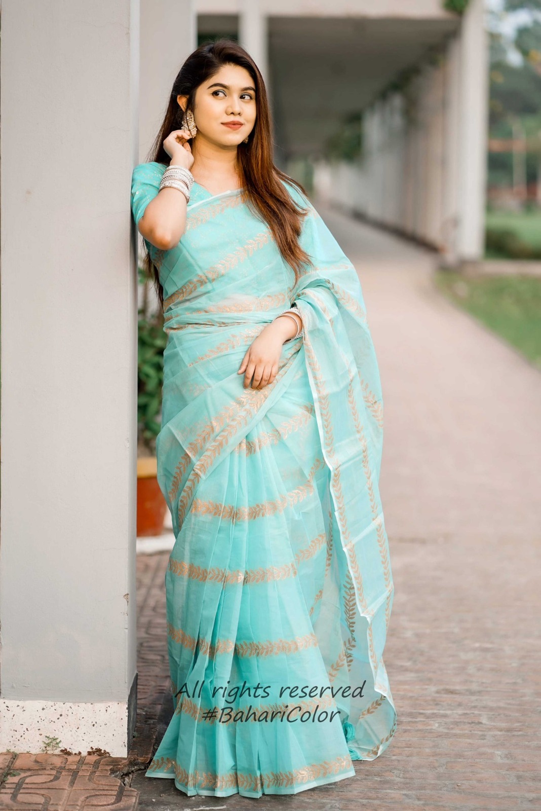 Block Print Sharee with Blouse Piece_img_10