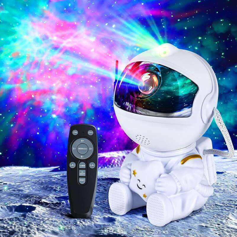 Mini Astronaut Star Projector Robot Light for Room Decor