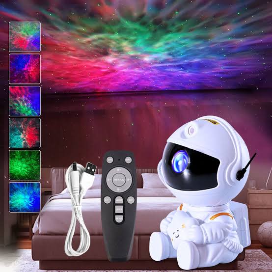 Mini Astronaut Star Projector Robot Light for Room Decor_img_2