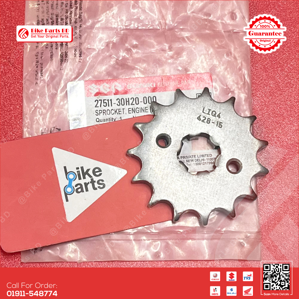Sprocket Drive (Front Sprocket) for Suzuki Gixxer & Gixxer SF (Old & New Model) bike. thumbnail 2