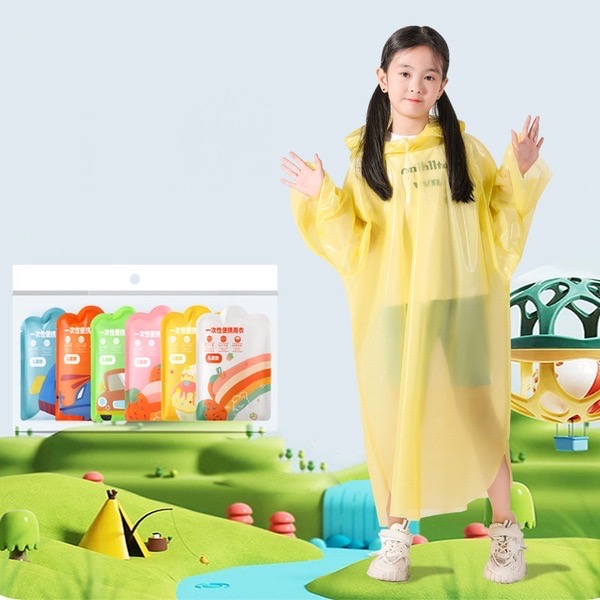 Emergency Pocket Raincoat for Adults & Kids | 3/6 Pieces Combo Pack | Multiple Color_img_0