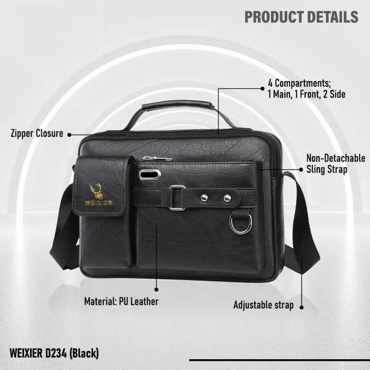 Men's Leather Shoulder Bag – Fashionable Real Cowhide Messenger & Business Travel Backpack | Price in BD_img_2