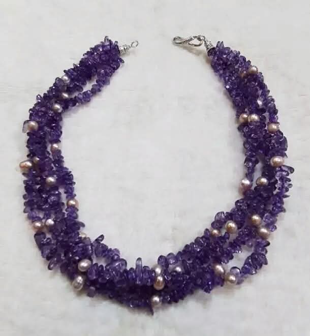 Coral stone & Pearl Combination neckpiece_img_0