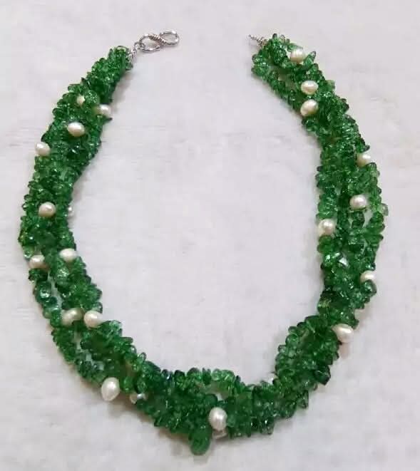 Coral stone & Pearl Combination neckpiece_img_1