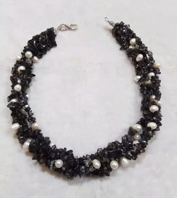 Coral stone & Pearl Combination neckpiece_img_2