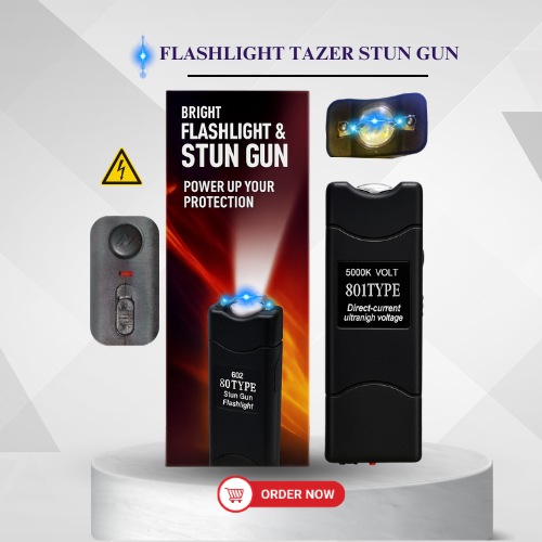 801-TYPE Flashlight Tazer Shot Gun – Power & Protection in Your Palm!