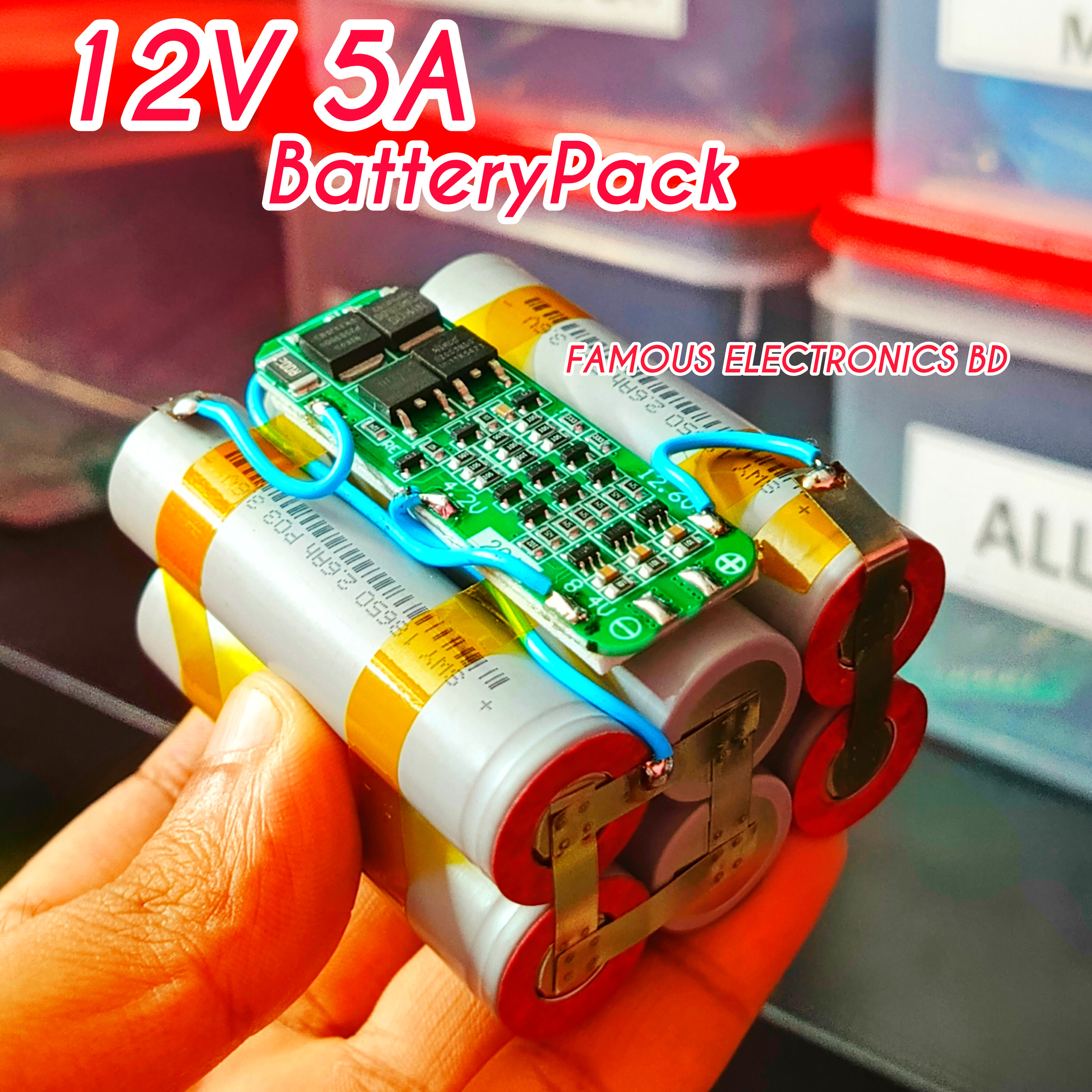 12V 5A লিথিয়াম আয়ন Battery Pack