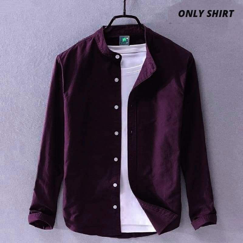 Solid Color Cotton Shirt (Only Shirt