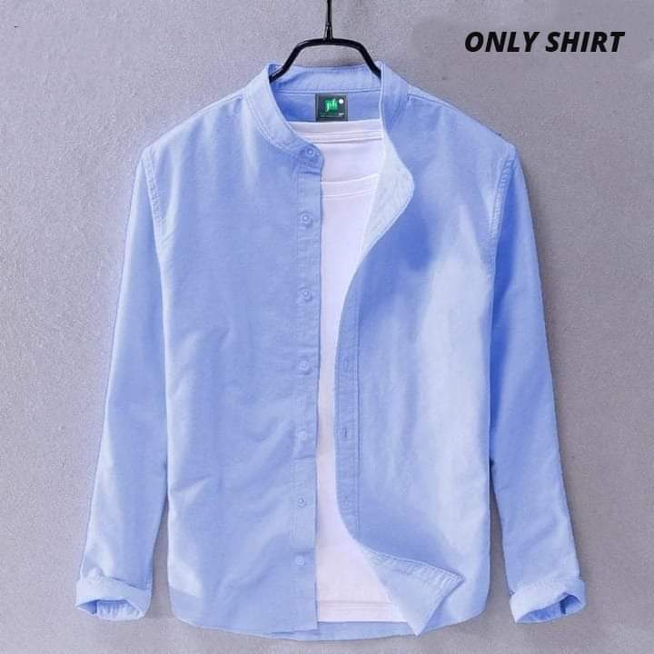 Solid Color Cotton Shirt (Only Shirt_img_1
