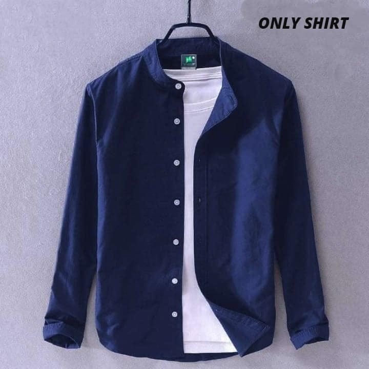 Solid Color Cotton Shirt (Only Shirt_img_3