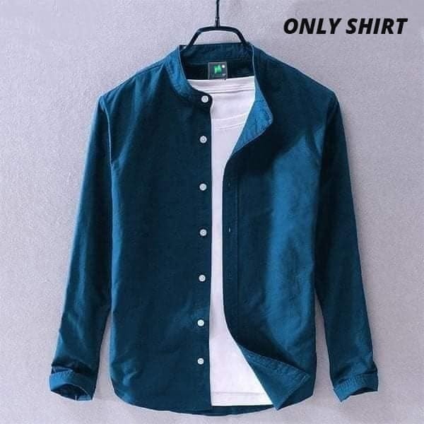 Solid Color Cotton Shirt (Only Shirt_img_5