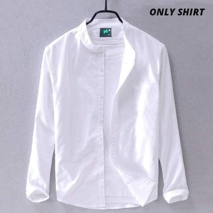 Solid Color Cotton Shirt (Only Shirt_img_8