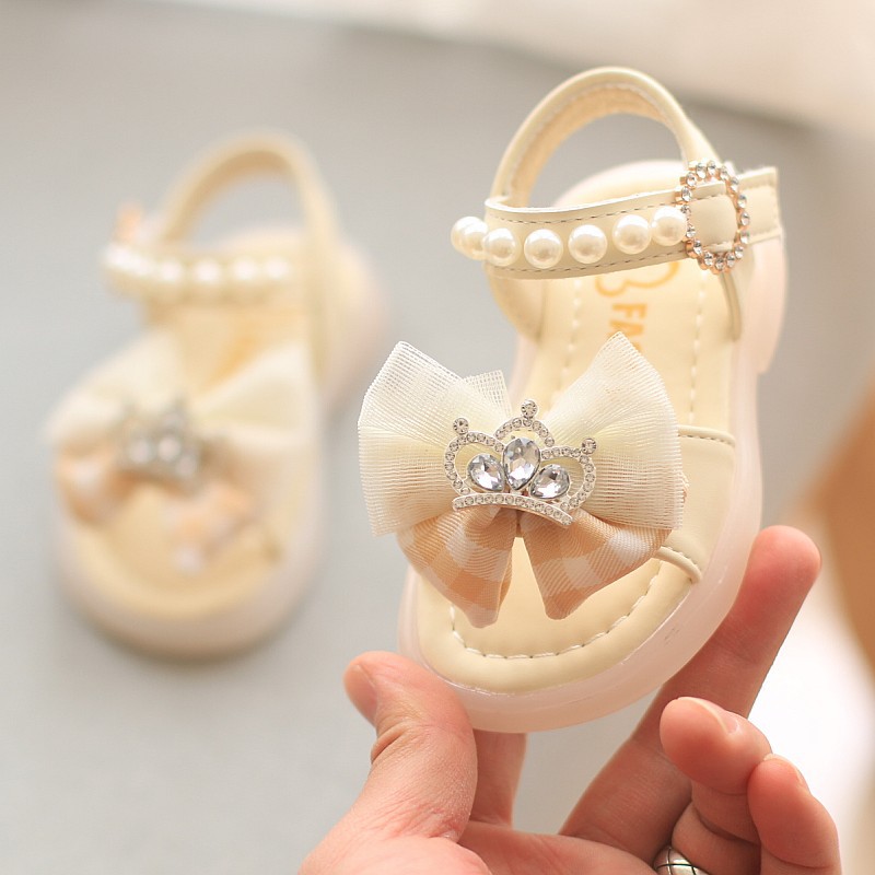 Kids Girls Anti Slip Soft Toddler Princess Crown Sandals (6 months - 3 years)