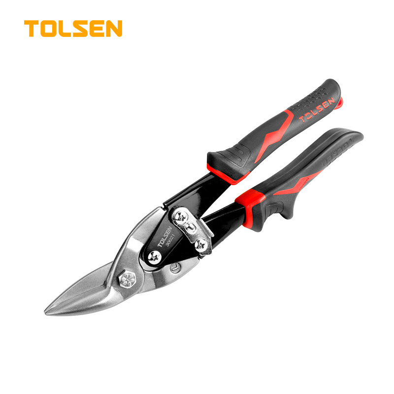 TOLSEN 30021 10" Aviation Snips (Left Cut), 250mm, CrMo Steel, Two-Component Handle | Industrial | Model: 30021