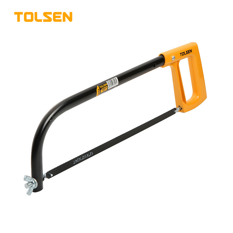 TOLSEN 30053 Hacksaw Frame | 12" (300mm) | Round Lacquered Steel Tube | Aluminium Handle | Includes 1 Free Saw Blade | Model: 30053
