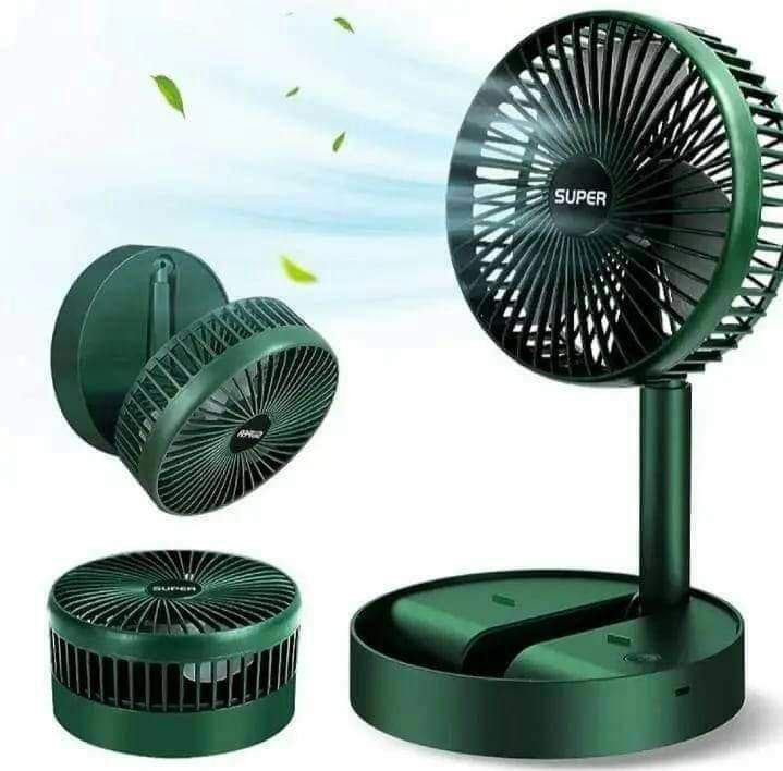 Portable Rechargeable Folding Fan – 1200mAh USB Mini Desk Fan | 270° Adjustable Angle | Compact & Wireless | Ideal for Home, Office & Travel