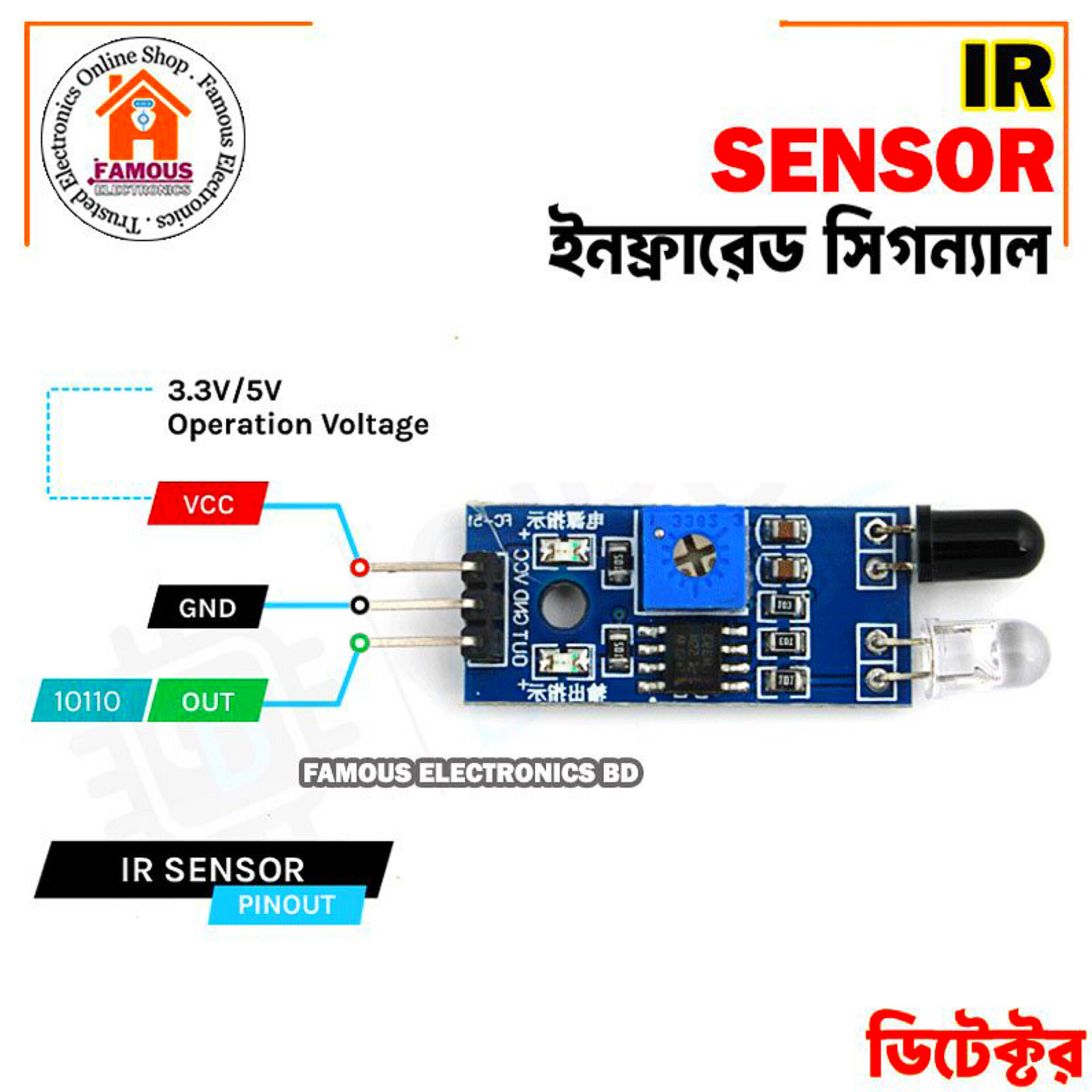 IR Sensor, Infrared Obstacle Avoidance Sensor For Arduino Smart Car Robot 3 Ratings_img_4