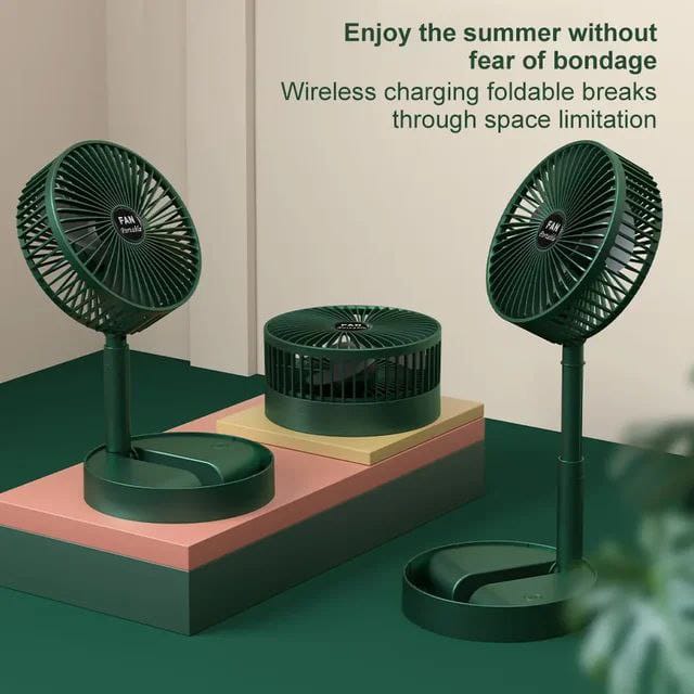 Portable Rechargeable Folding Fan – 1200mAh USB Mini Desk Fan | 270° Adjustable Angle | Compact & Wireless | Ideal for Home, Office & Travel_img_2