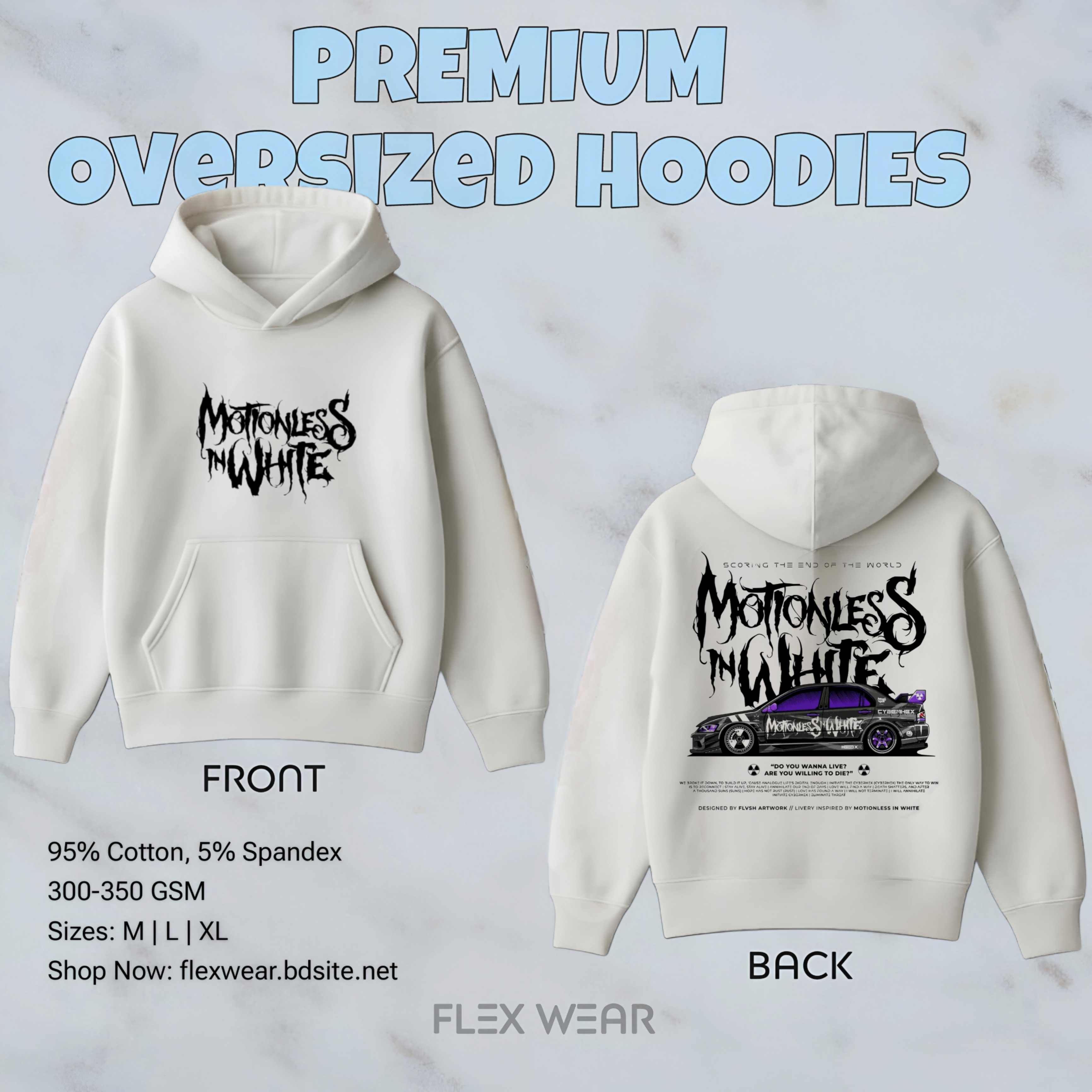 Motionless White Oversized Hoodie