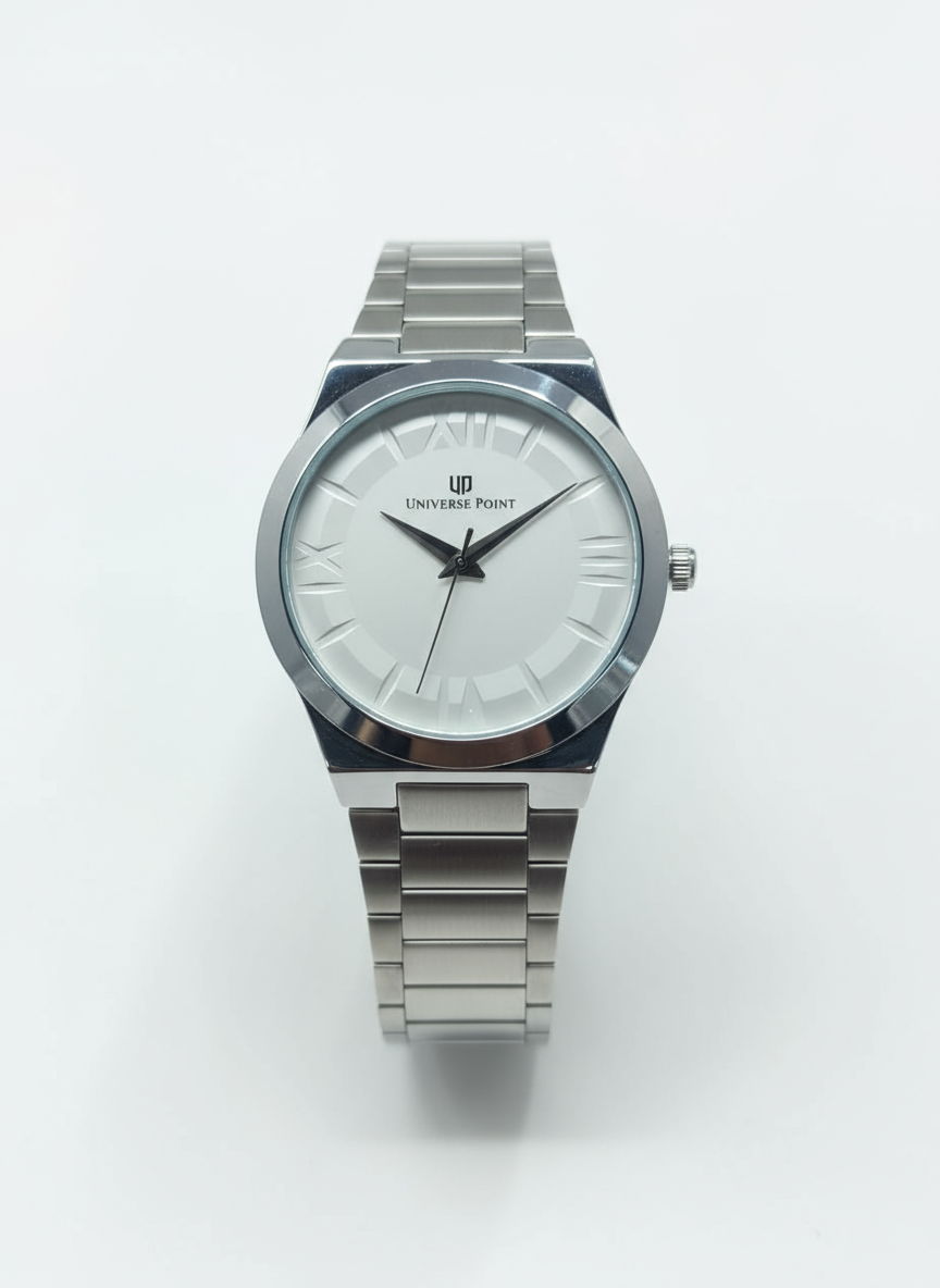 Universe Point White with subtle Roman numeral hour markers watch - Image 1