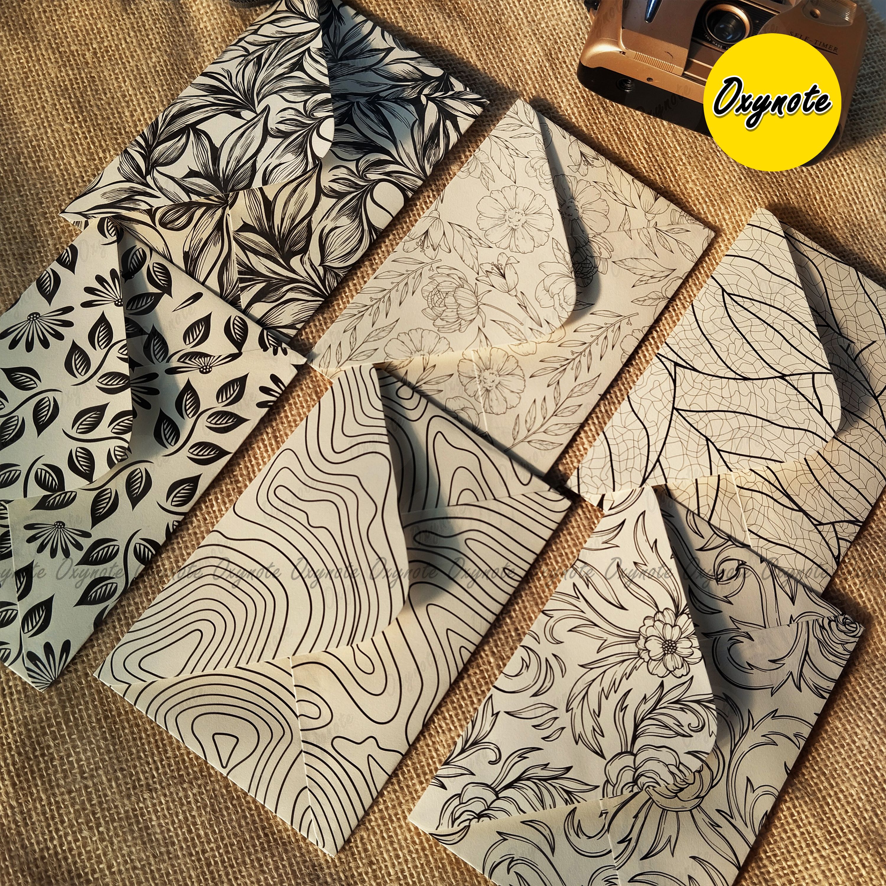 OXYNOTE Monarch Series Premium Designed Vintage Pattern Envelope_img_9
